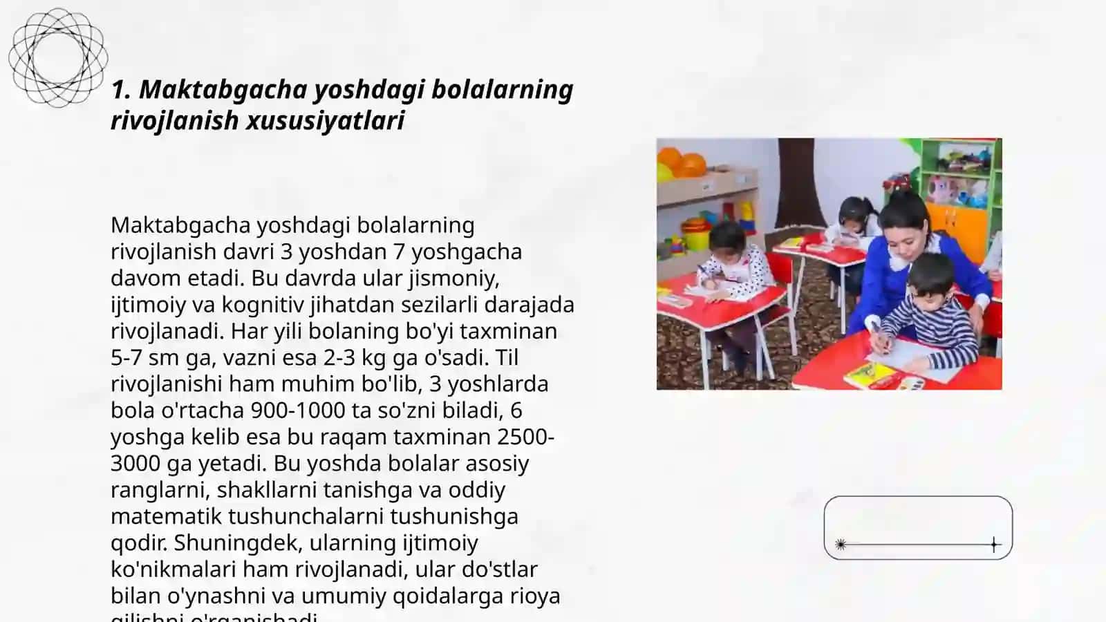 Maktabgacha yoshdagi bolalarning maktabgacha ta'limiga tayyorlash nazariyasi 3