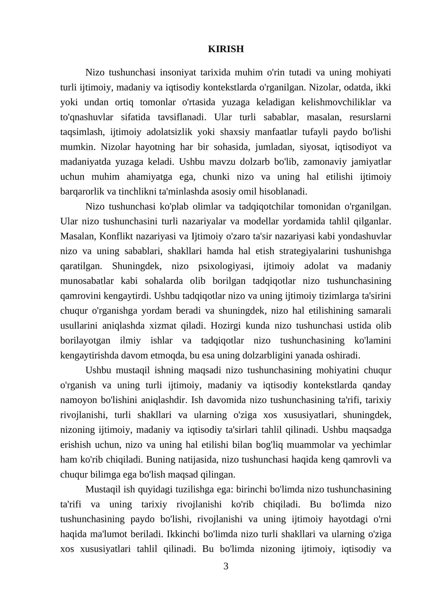 Nizo Psixologiyasi Fanidagi Mustaqil Ish 3