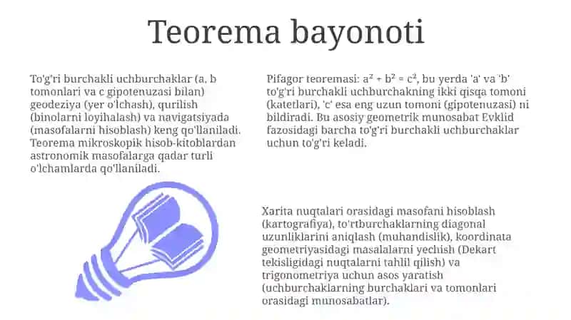 Pifagor teoremasini taqdimi 3