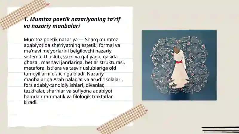 Mumtoz poetik nazariyaning asosiy tamoyillari va uning Sharq adabiyoti taraqqiyotidagi o‘rni 3