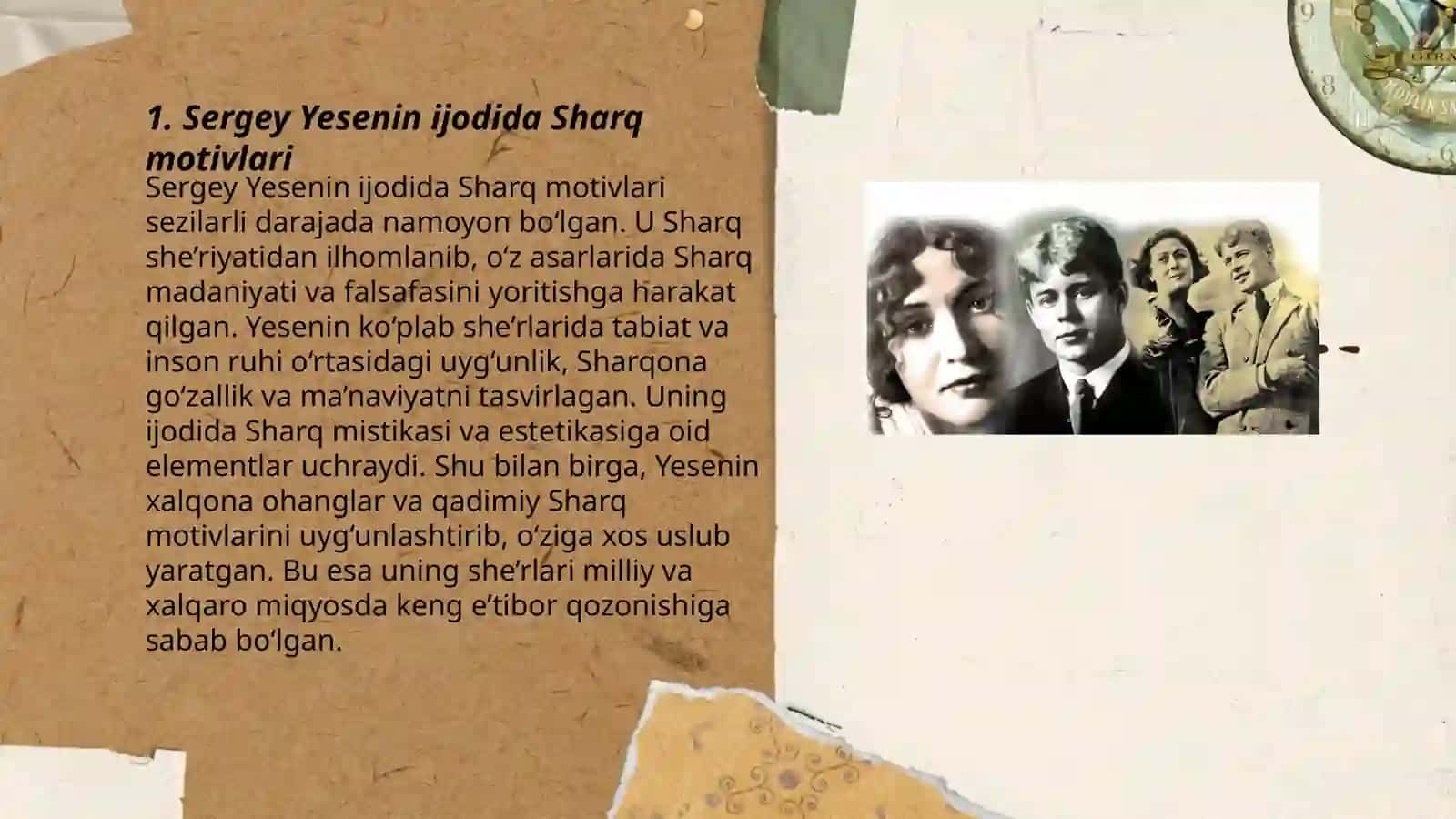 Sergey Yesenin,"O,Shahinam,Shahinam..."she'ri,tahlili 3