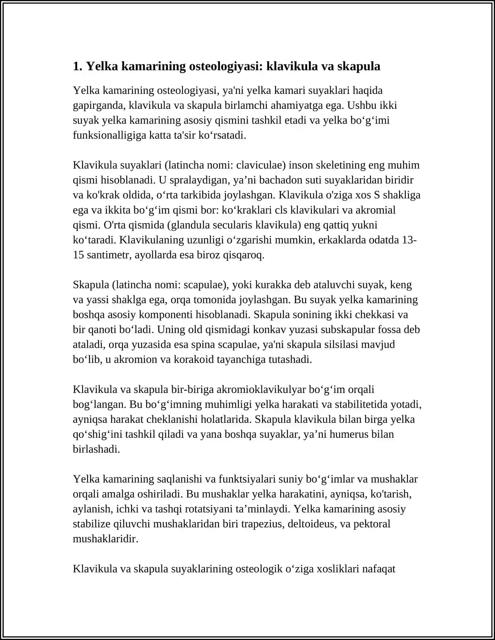 YELKA KAMARI QOʻLNING ERKIN SUYAKLARI, VA CHANOQ KAMARI VA OYOQNING ERKIN SUYAKLARI 3