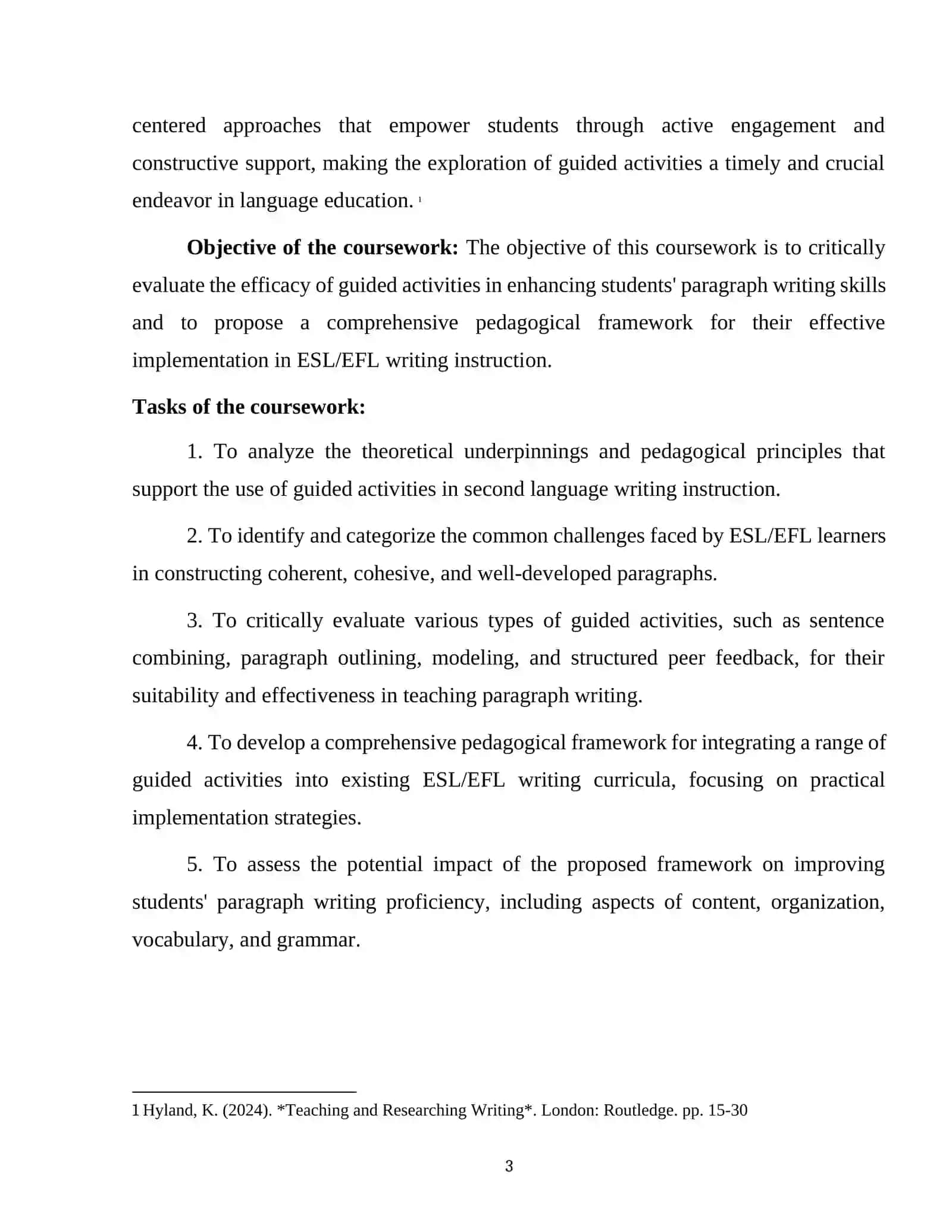 Guided Activities for Paragraph Writing 3