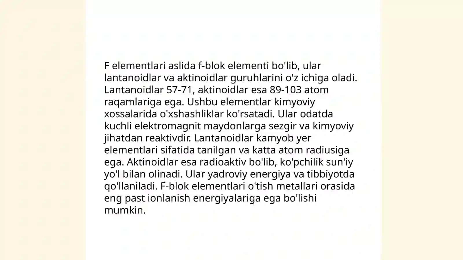 F elementlar kimyosi 3