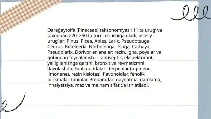 Qarağaytoifa òsimliklarning dorivorlik xususiyatlari bilan tanishish va tahlil qilish 3