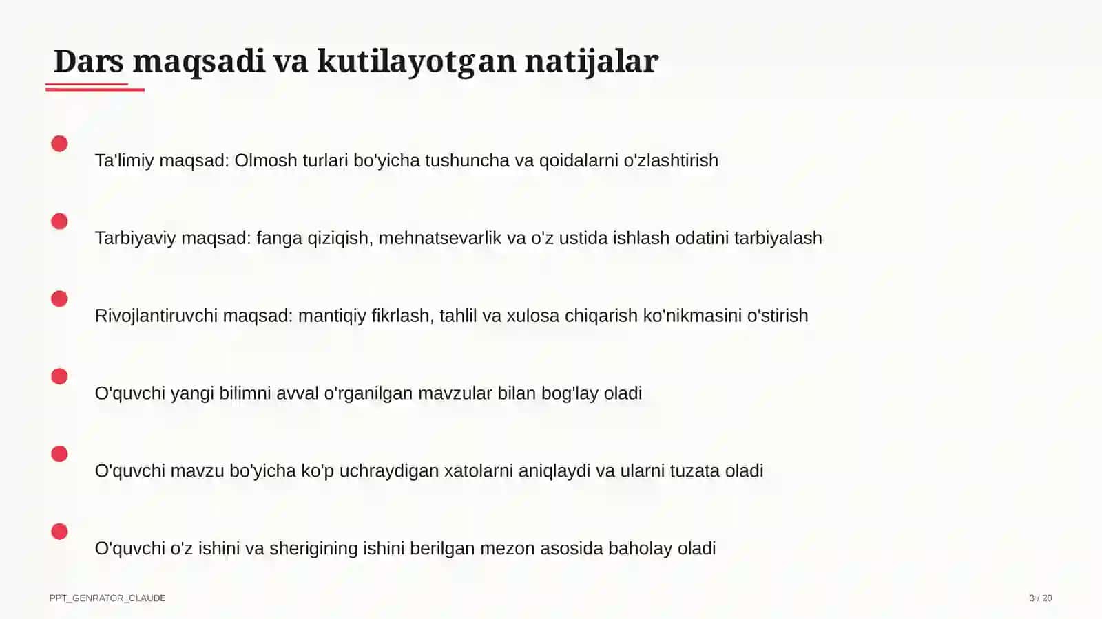 Olmosh turlari (6-sinf) 3
