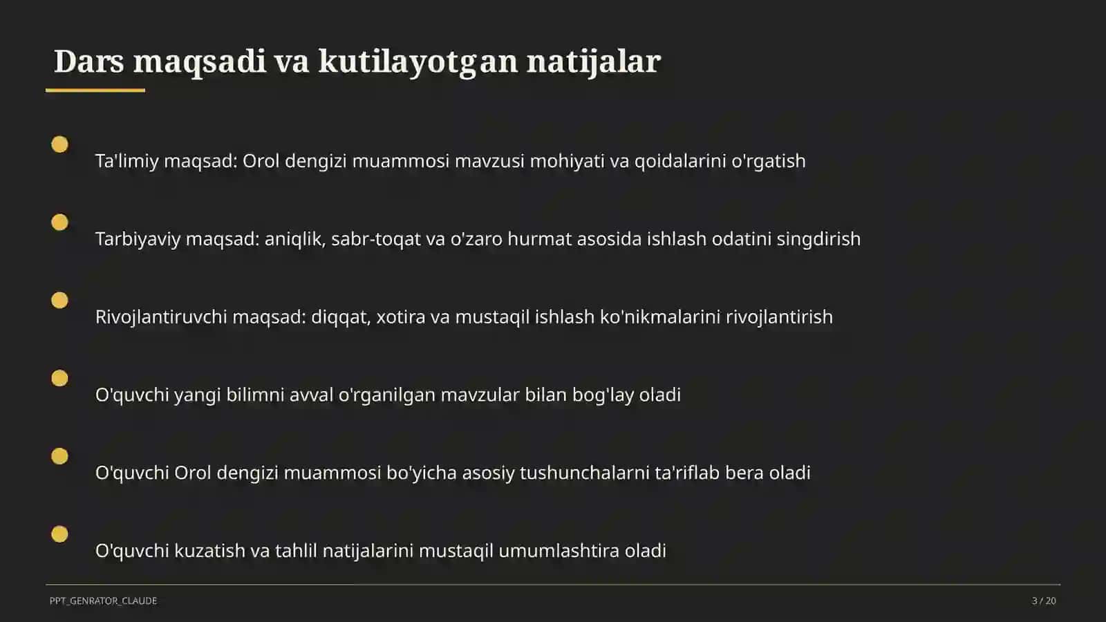 Orol dengizi muammosi (8-sinf) 3