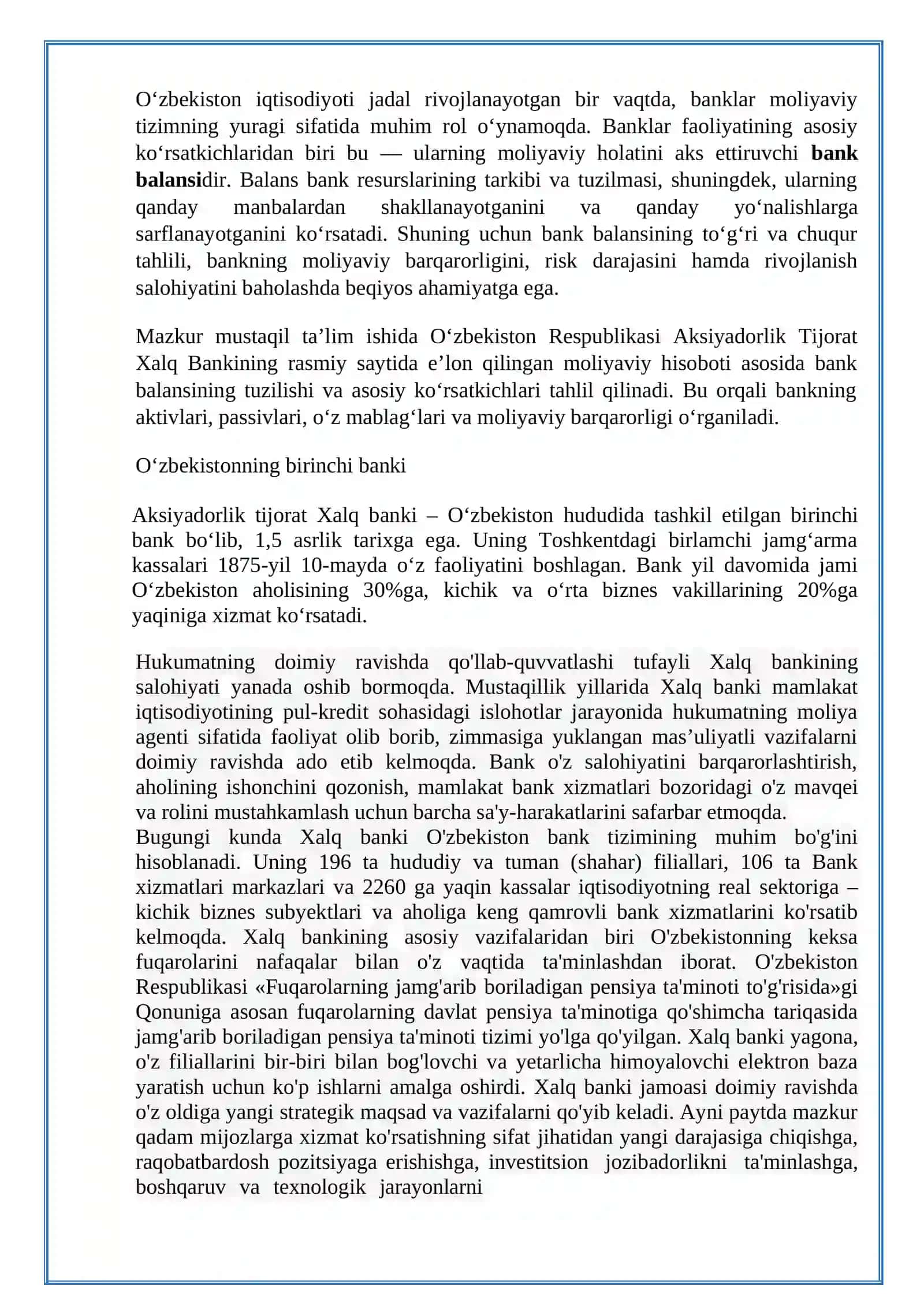 Banklarda buxgalteriya hisobi asoslari 3