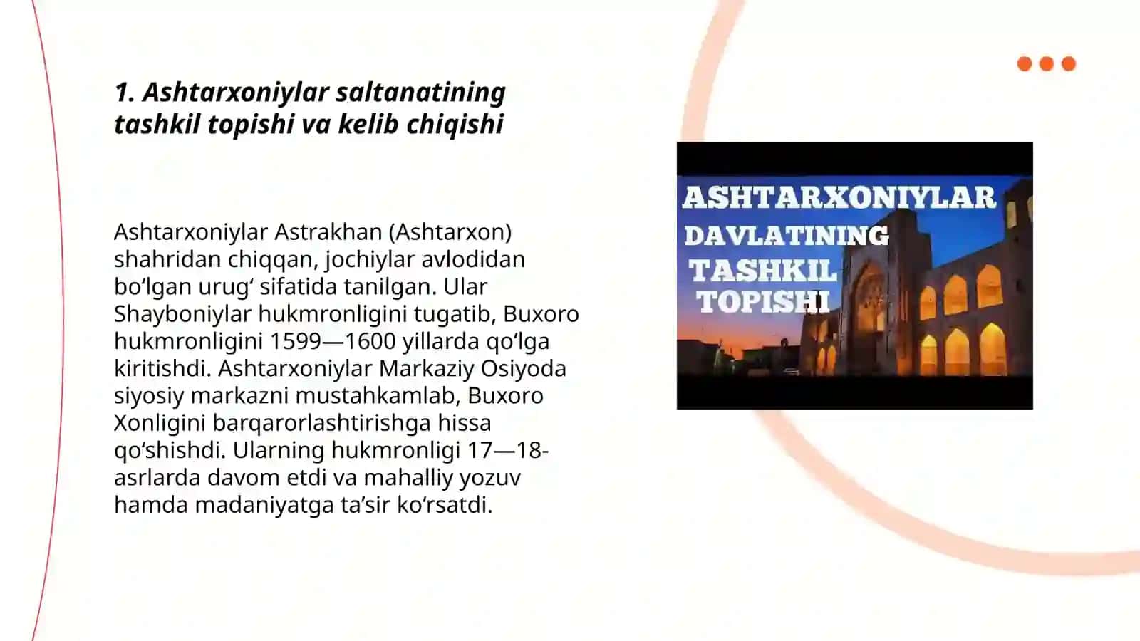 Ashtarxoniylarning hukmronlik davri 3