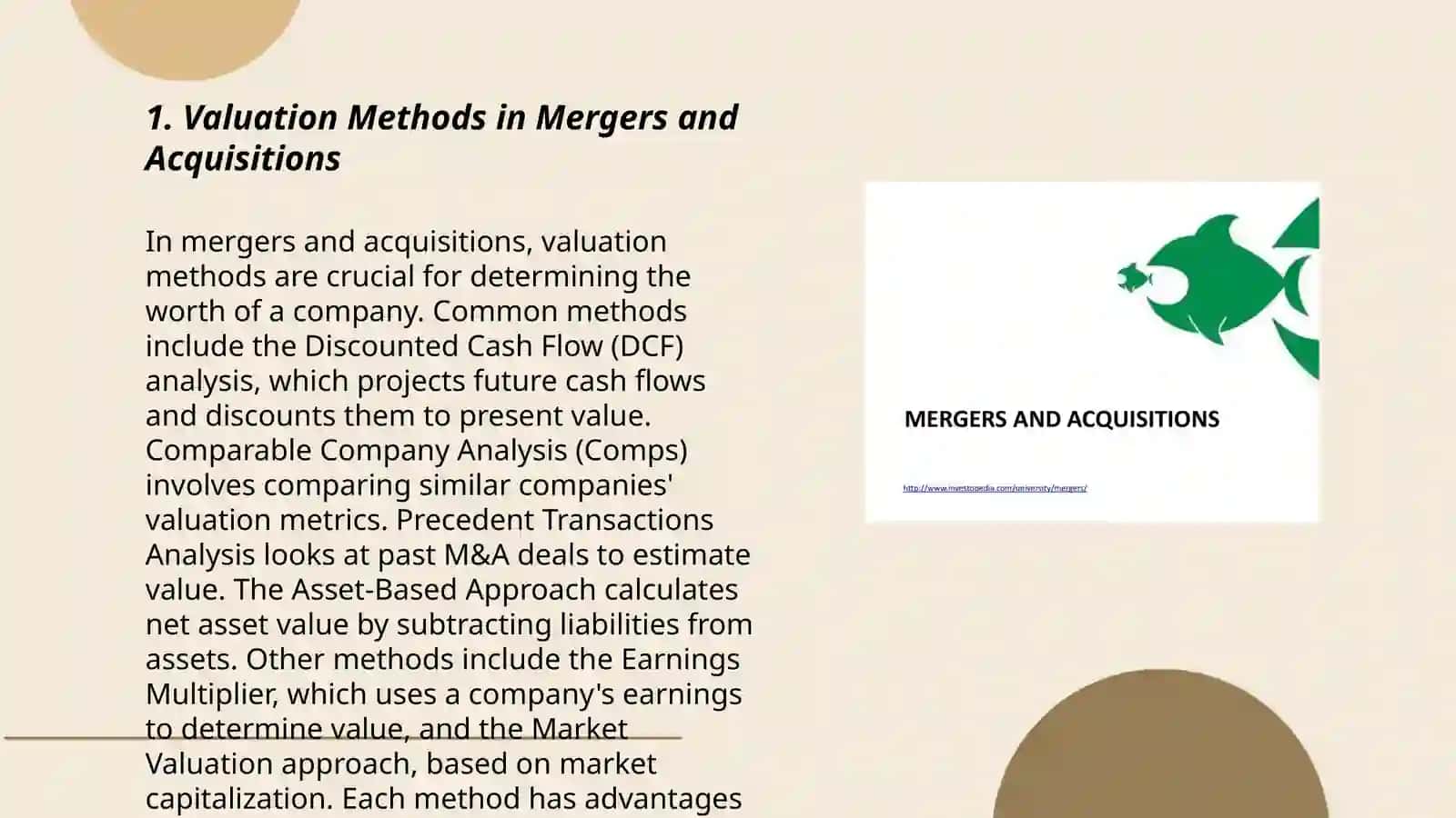 Valuation Methods in Mergers and Acquisitions 3