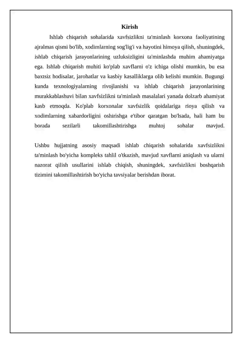 Ishlab chiqarish maydonlarida texnika xavfsizligi 3
