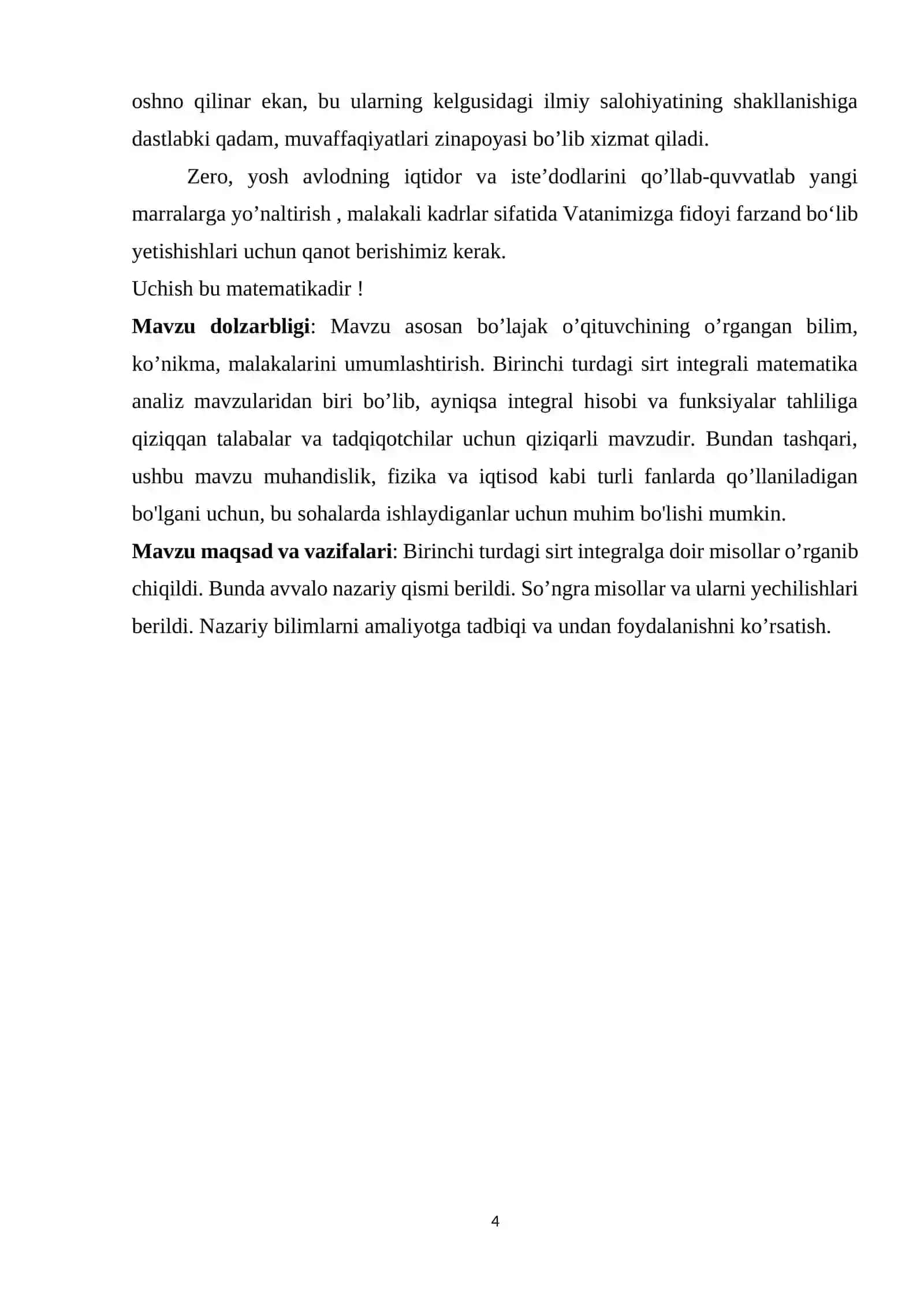 Birinchi tur sirt integral 3