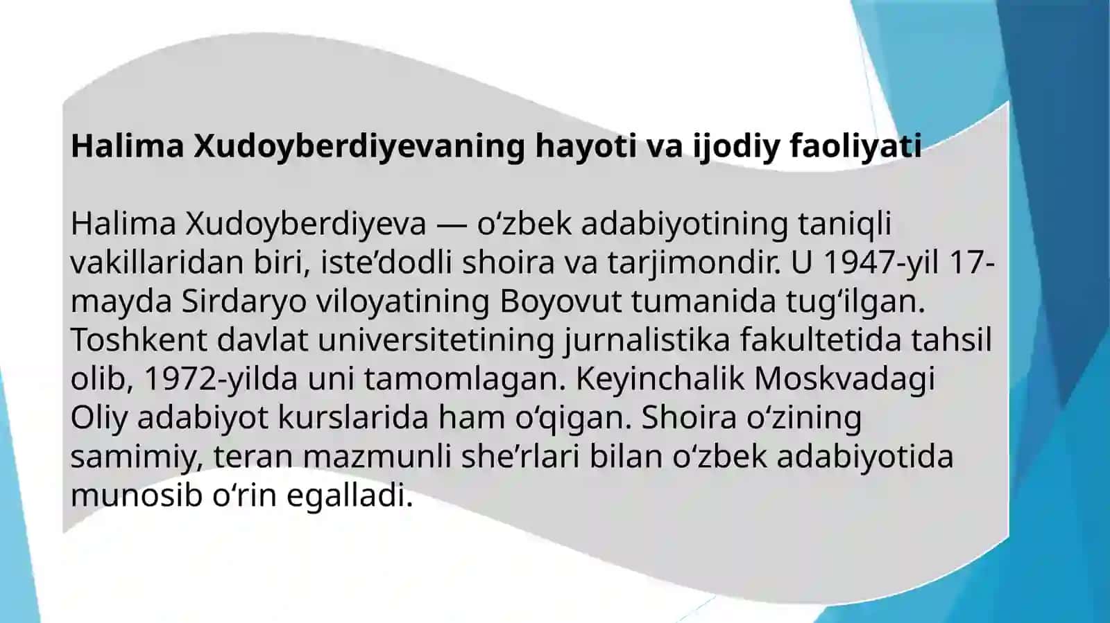 Halima Xudoyberdiyeva she’riyati 3