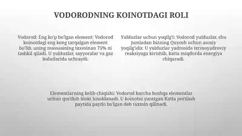 Vodorod Va Suv 3