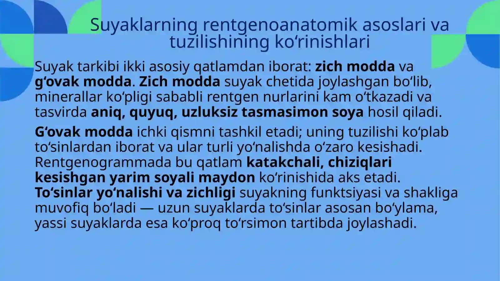 Skelet suyaklarining rentgenanatomiyasi 3