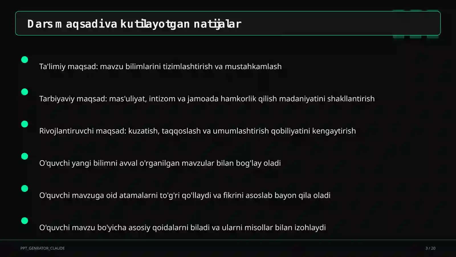 Ochiq ta'lim resurslari (OER) dan foydalanish 3