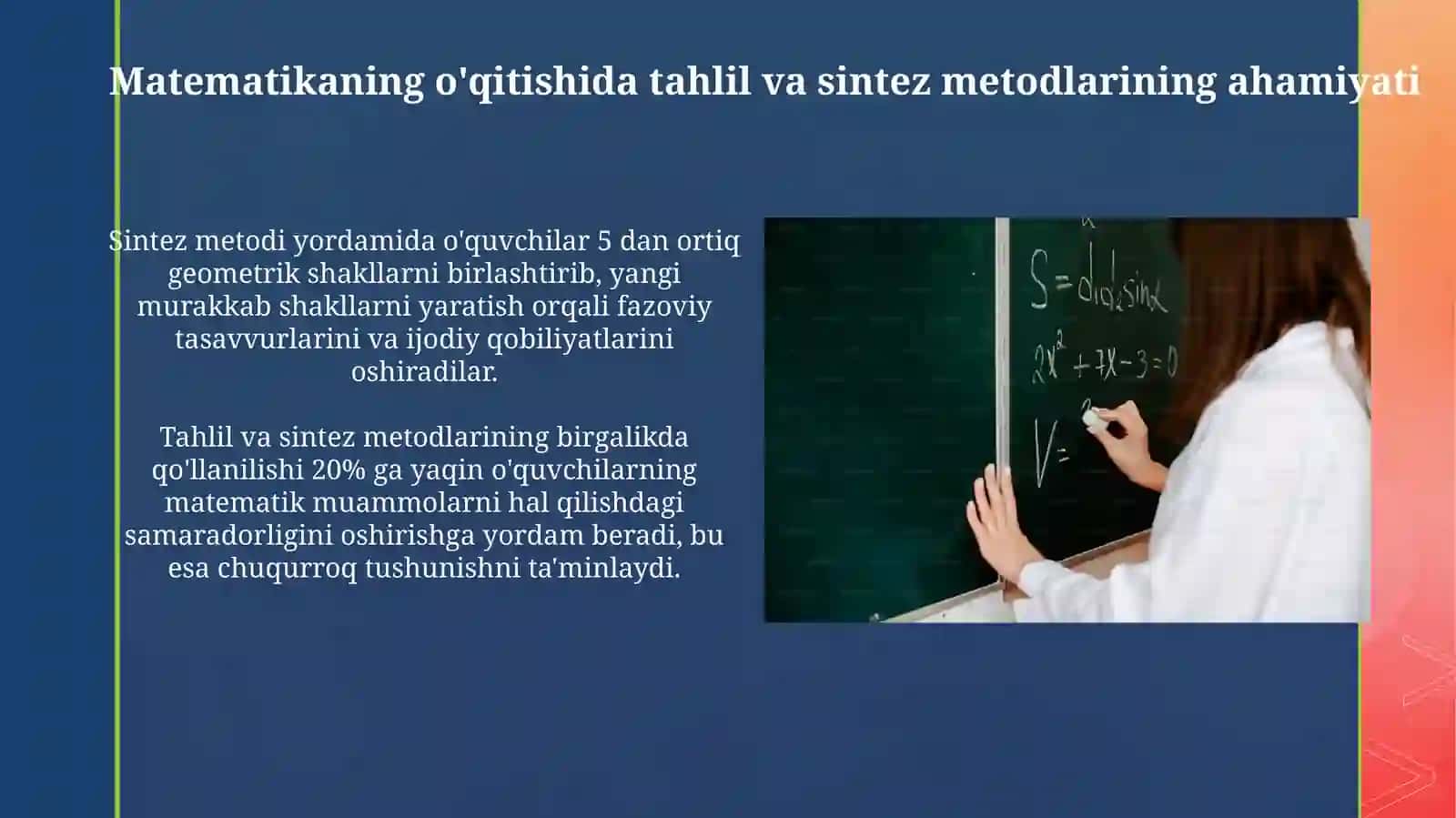 Matematika òqitishda analiz va sintez kabi metodlarning òrni 3