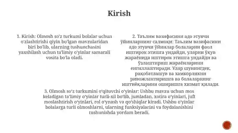 Olmosh SoʻZ Turkumini O'Rganishda Ta'Limiy OʻYinlardan Foydalanish 3
