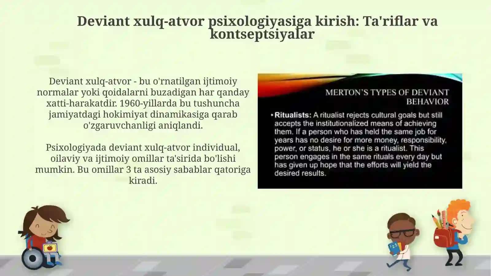 Deviant xulqatvorpsixalogiyasi 3