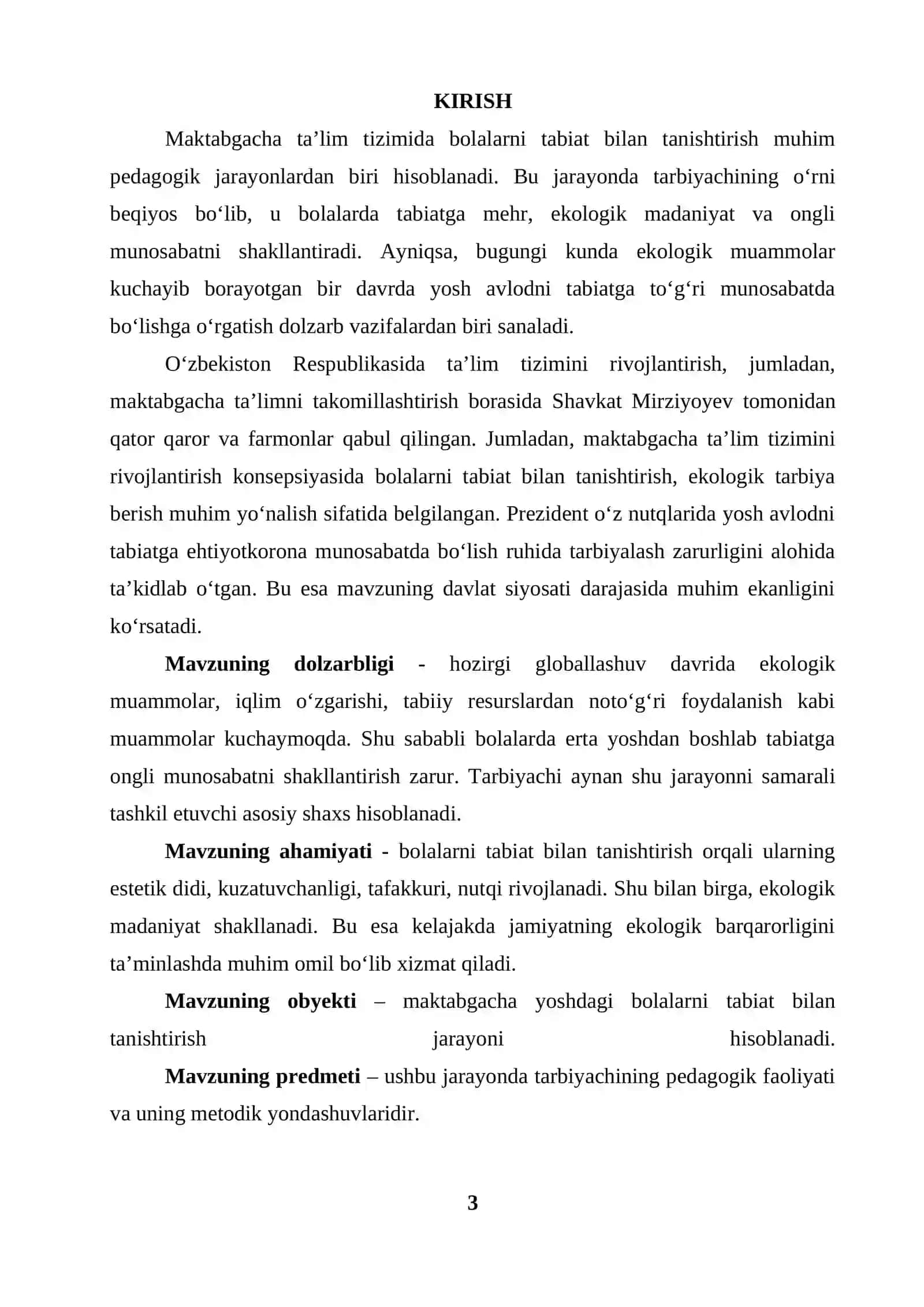 TABIAT BILAN TANISHTIRISHDA TARBIYACHINING O‘RNI 3