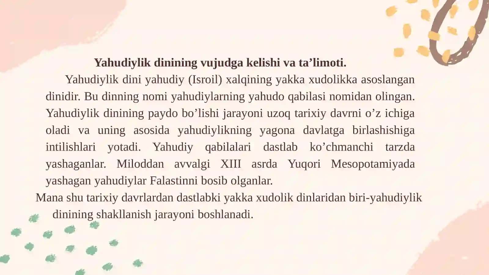 Milliy dinlar 3