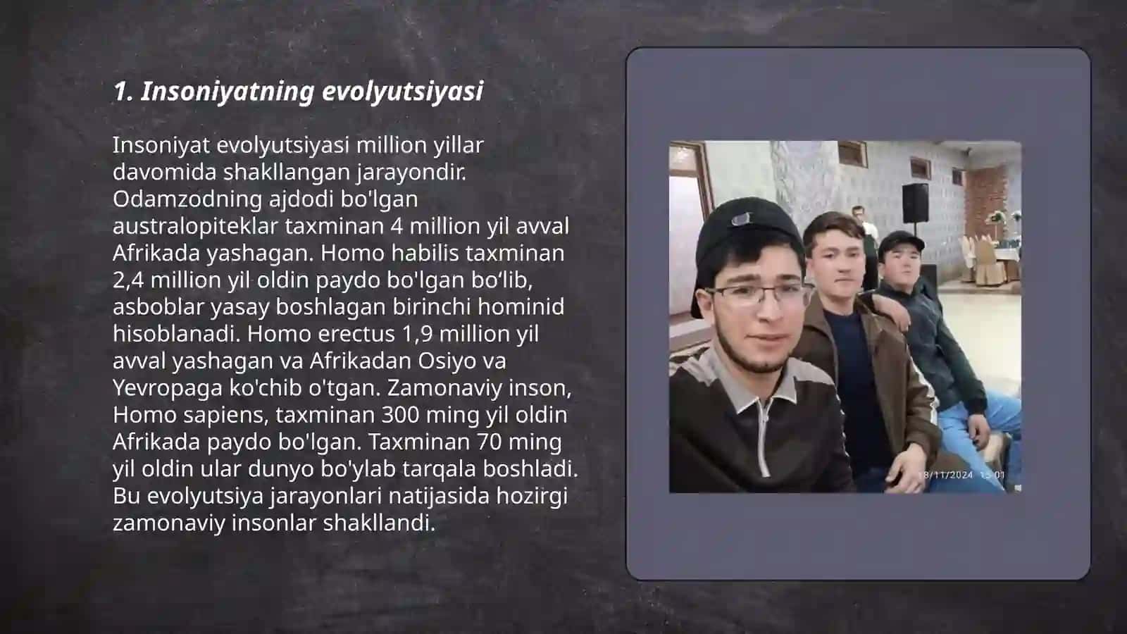Insoniyatning evolyutsiyasi 3