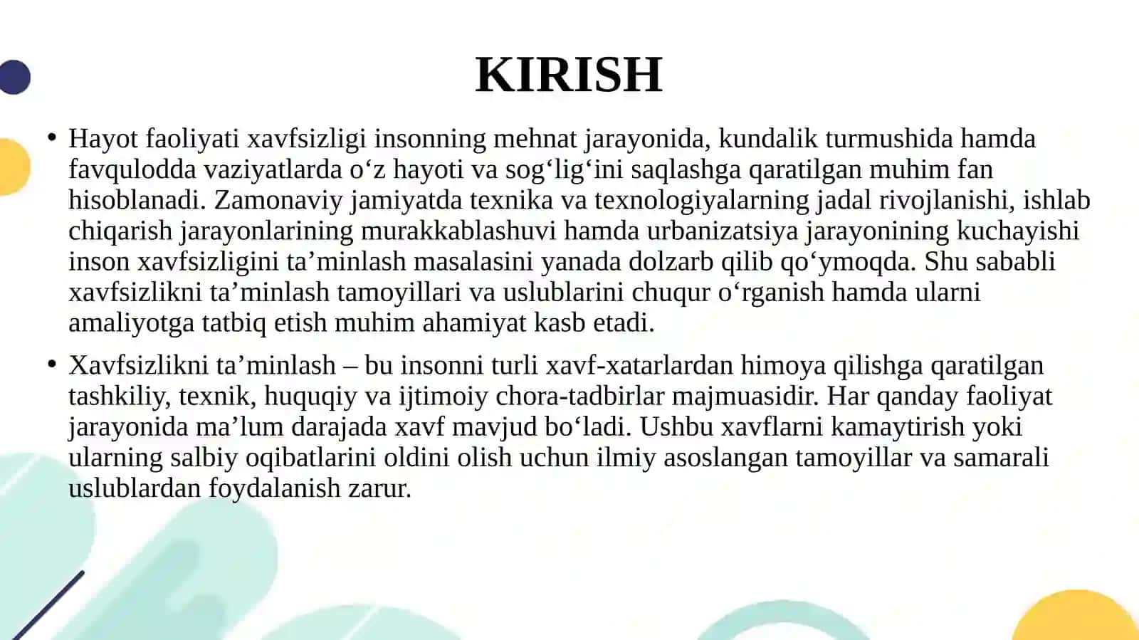 Xavfsizliknita’minlash tamoyillari va uslublarini tahlil qilish 3