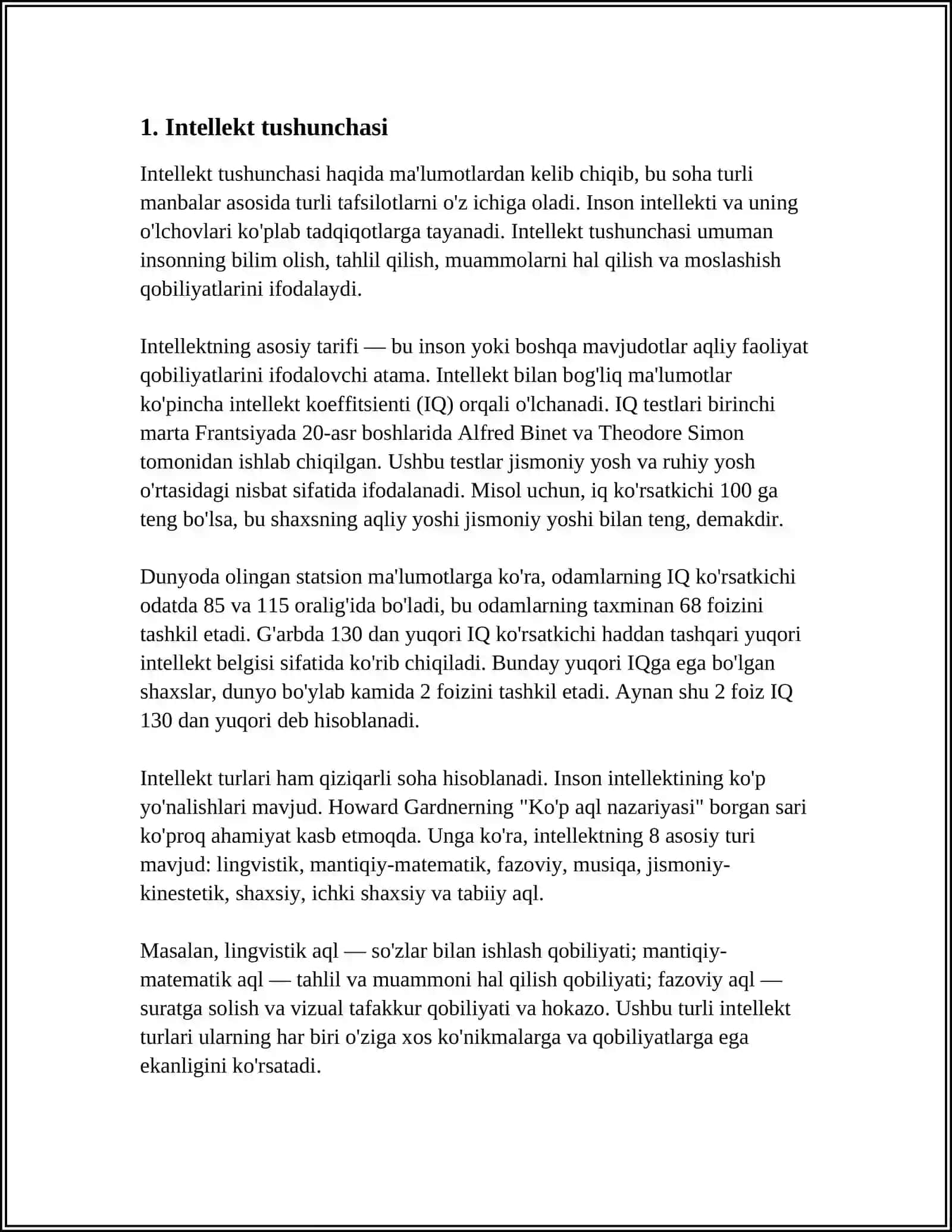 INTELLEKT VA KREATIVLIK NAZARIYALARI 3
