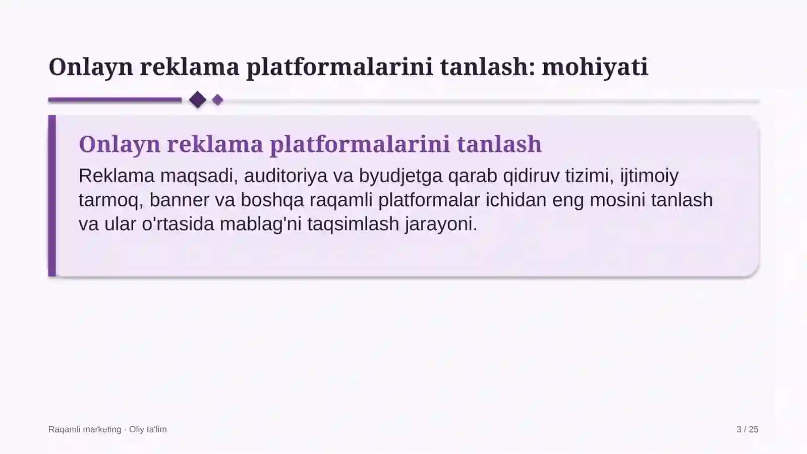 Choyxonalarda onlayn reklama platformalarini tanlash 3