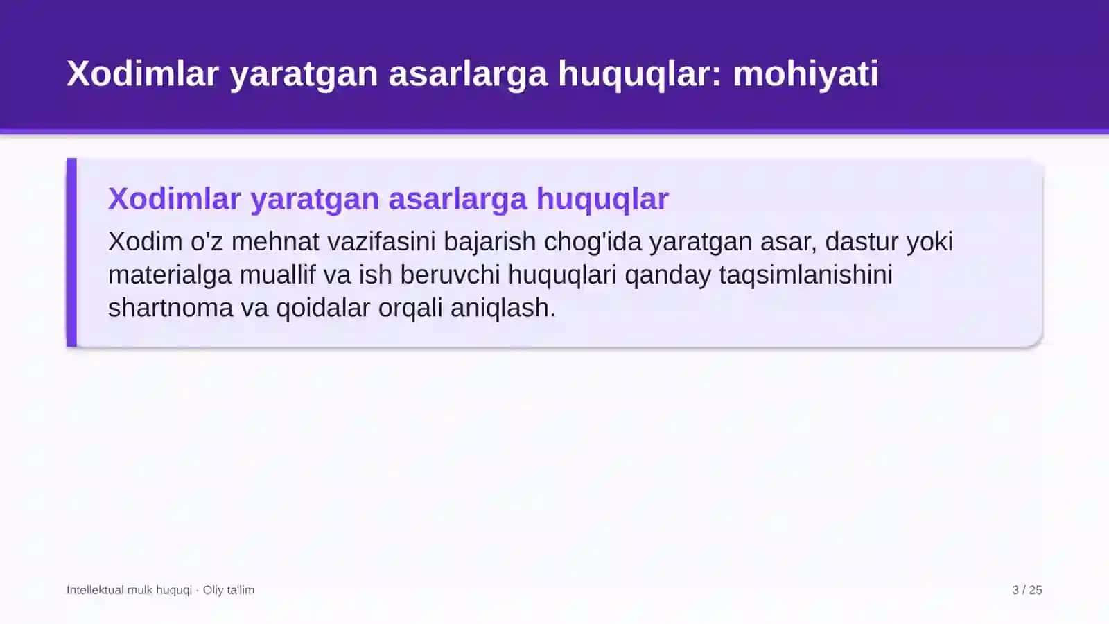 neft mahsulotlari savdosida xodimlar yaratgan asarlarga huquqlarni tartibga solish 7559 3