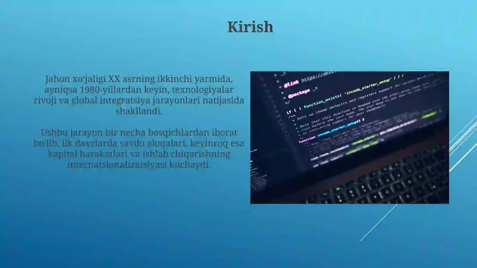 Jahonxo'jaligining shakllanishi va rivojlanishi 3