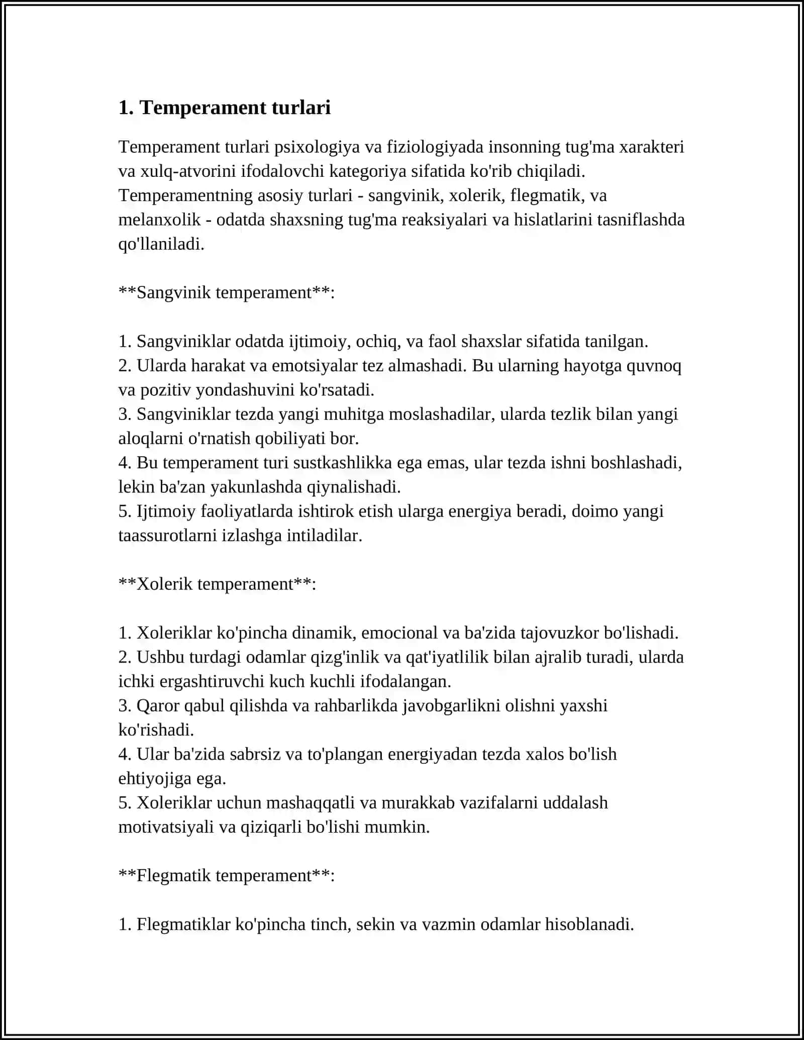 TEMPERAMENT VA HARAKTER 3