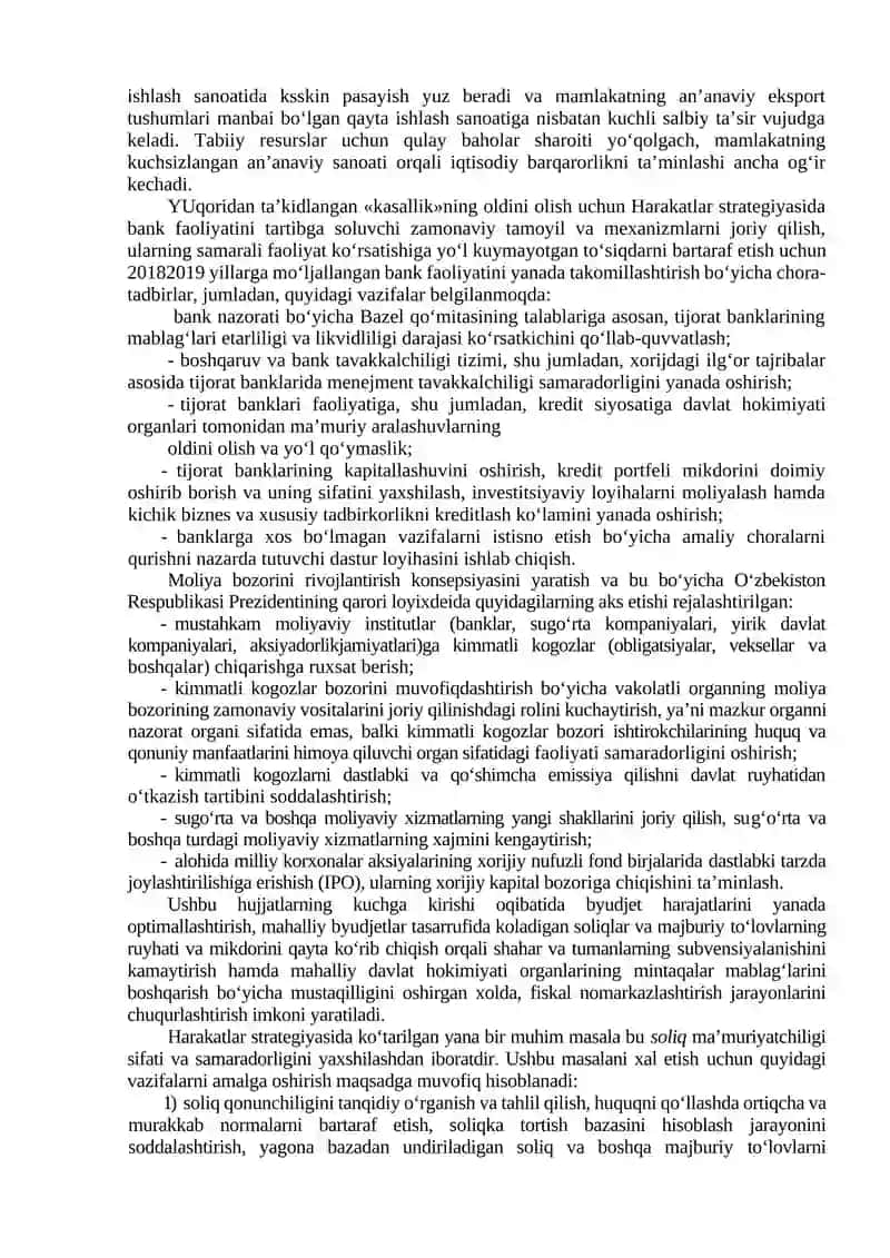 IQTISODIYOTNI RIVOJLANTIRISH VA LIBERALLASHTIRISHNING O‘ZIGA XOS XUSUSIYATLARI VA USTUVOR YO‘NALISHLARI 3