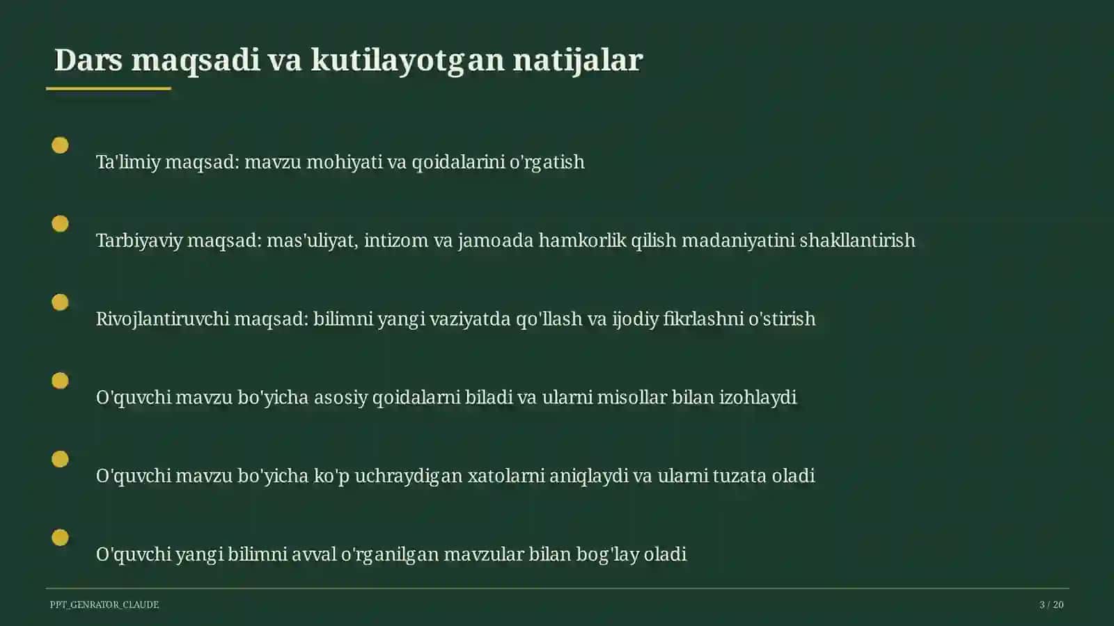 Geometriya (7– 11) — takrorlash darsi uchun 3