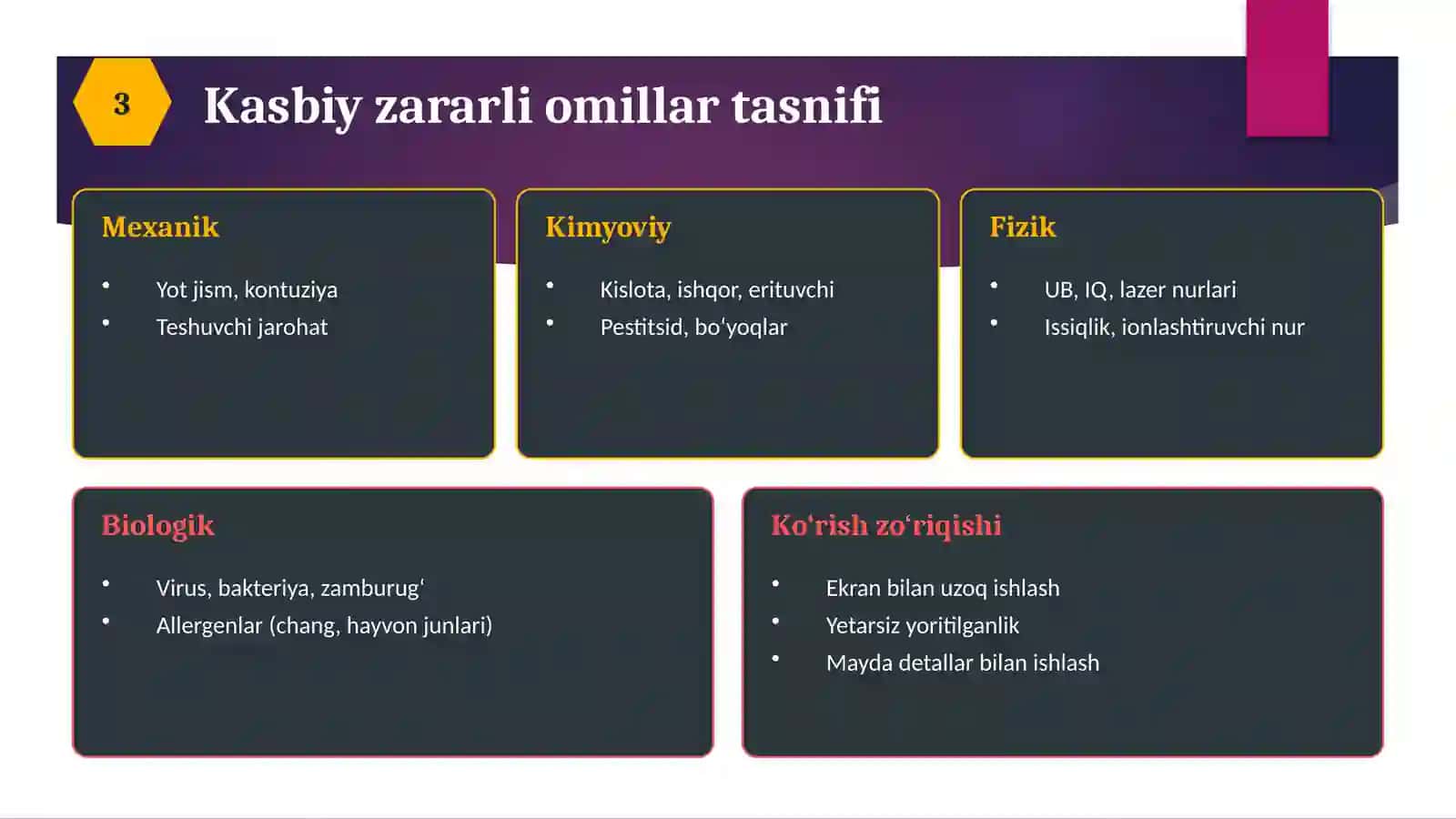Ko‘zning kasbiy kasalliklari va uning profilaktikasi (oftalmologiya fanidan) 3