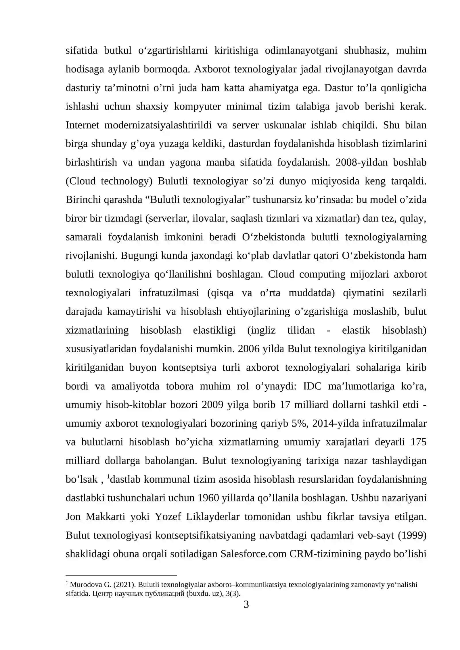 Bulutli texnologiyalar va buluti hisoblash. Bulutli hisoblash hizmatlarini yetkazib berish modellari 3