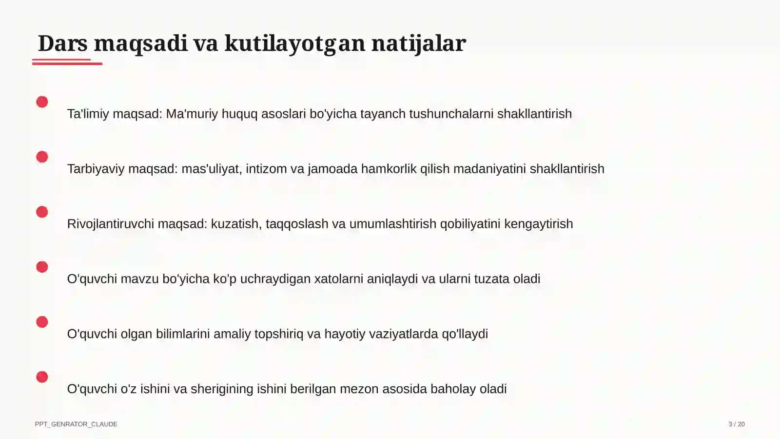 Ma'muriy huquq asoslari (10-sinf) 3
