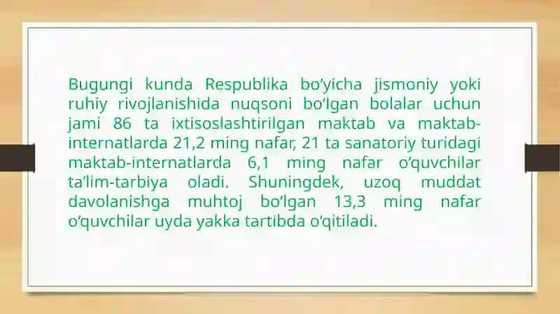 ALOHIDA YORDAMGA MUHTOJ BOLANI SAMARALI INKLYUZIYASI UCHUN TASHQISHAROITLAR 3