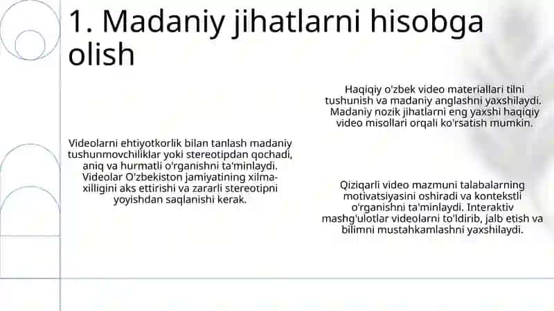O'zbek tilini o'qitishda videomateriallardan foydalanish 3