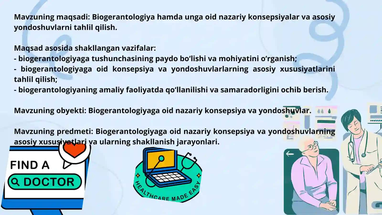 BIOGERANTOLOGIYA HAMDA UNGA OID NAZARIY KONSEPSIYALAR VA ASOSIY YONDOSHUVLAR 3