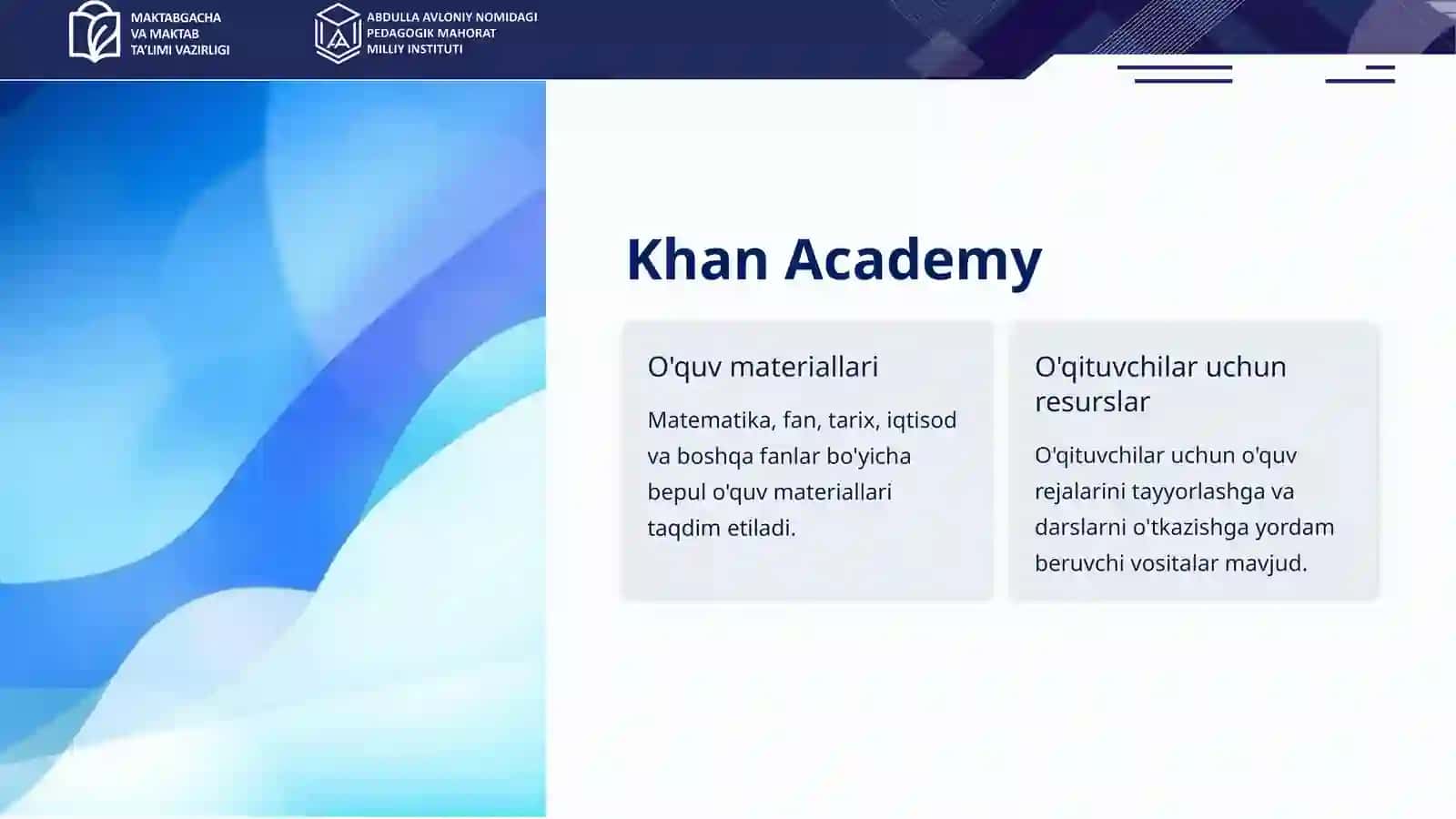 Fanni o'qitishga doir ta'lim platformalari va immersiv texnologiyalar 3