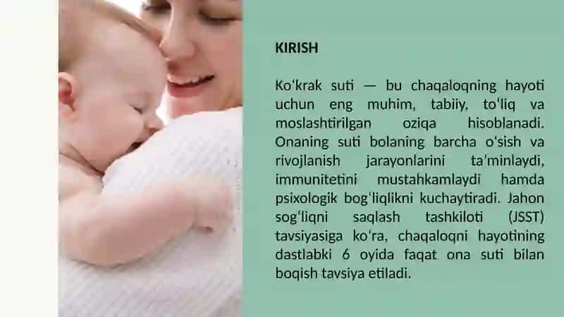 KO‘KRAK SUTI BILAN BOQISHGA QAT’IY VA NISBIY KO‘RSATMALAR 3