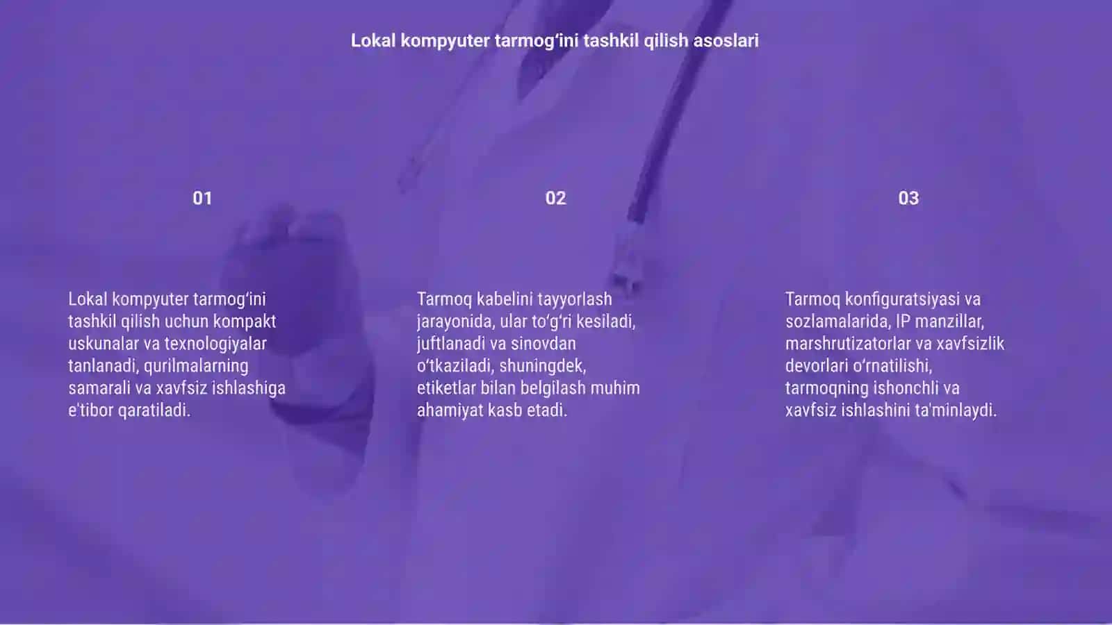 Lokal kompyuter tarmogʻini tashkil qilish va unda ishlash 3