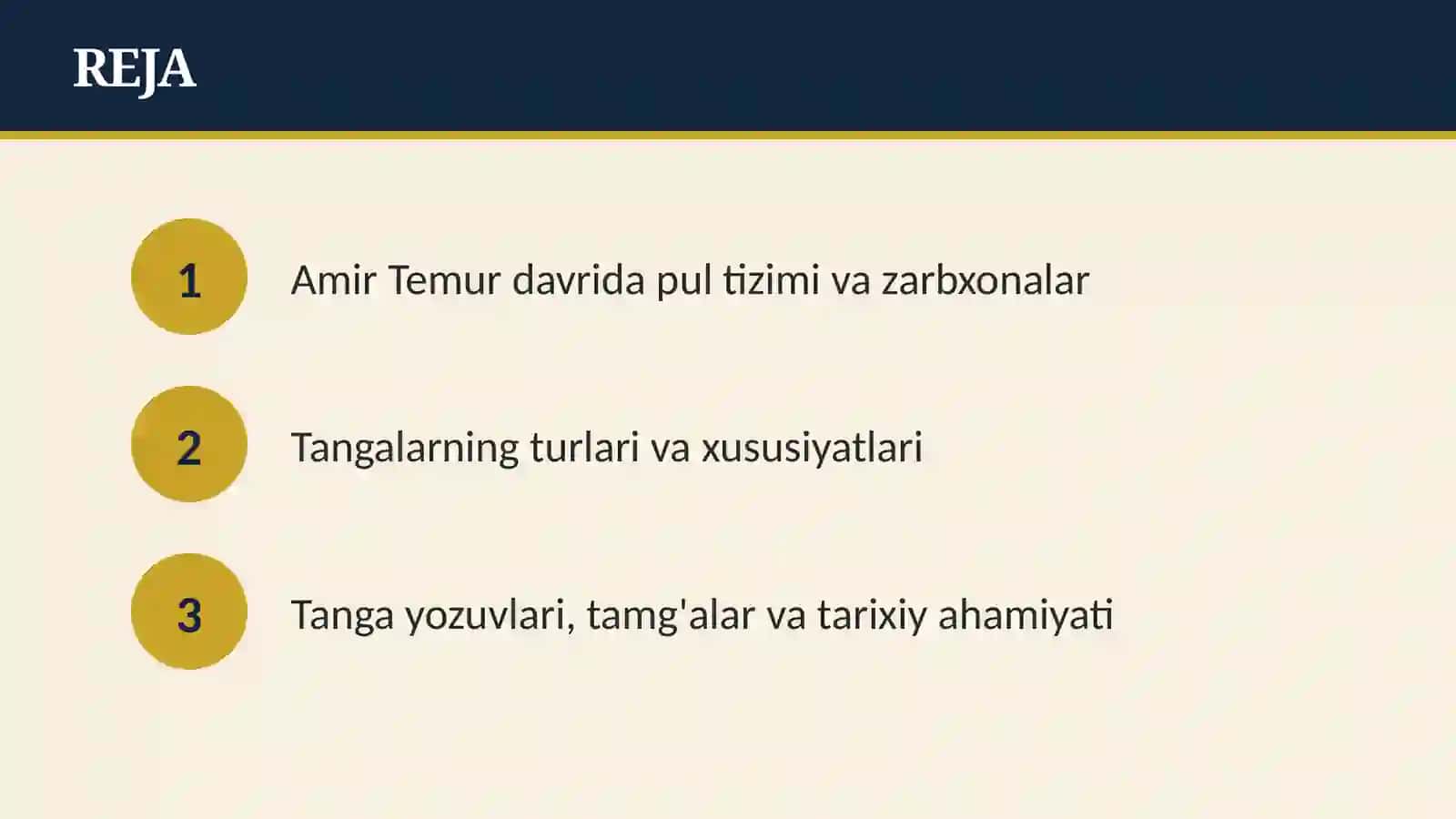 AMIR TEMUR DAVLATI TANGALARI 3