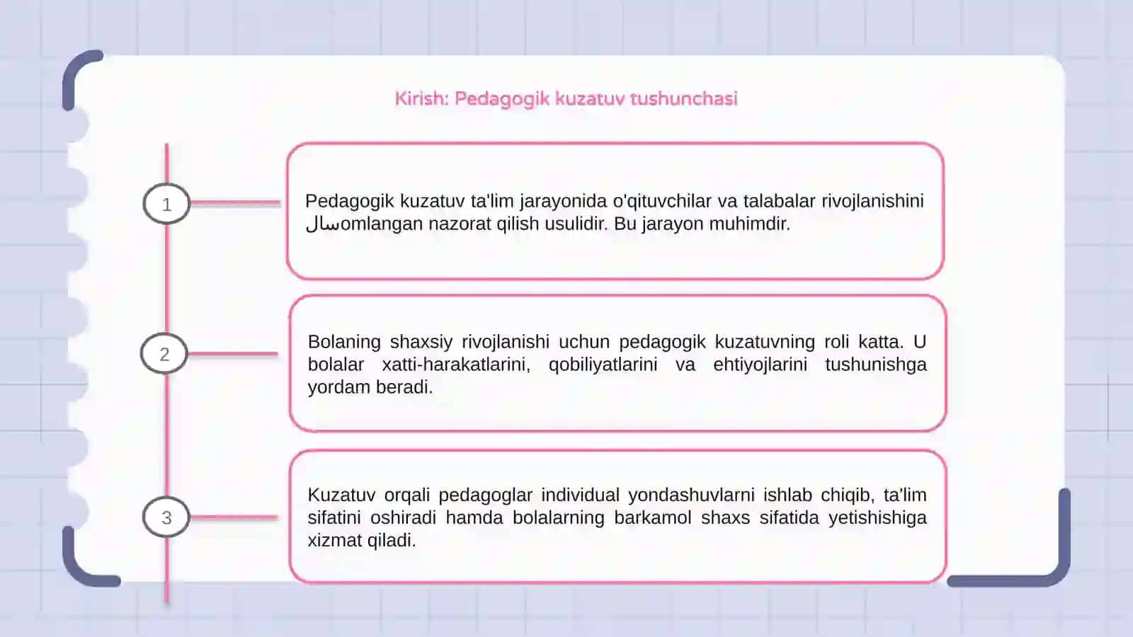 Pedagogik kuzatuv 3