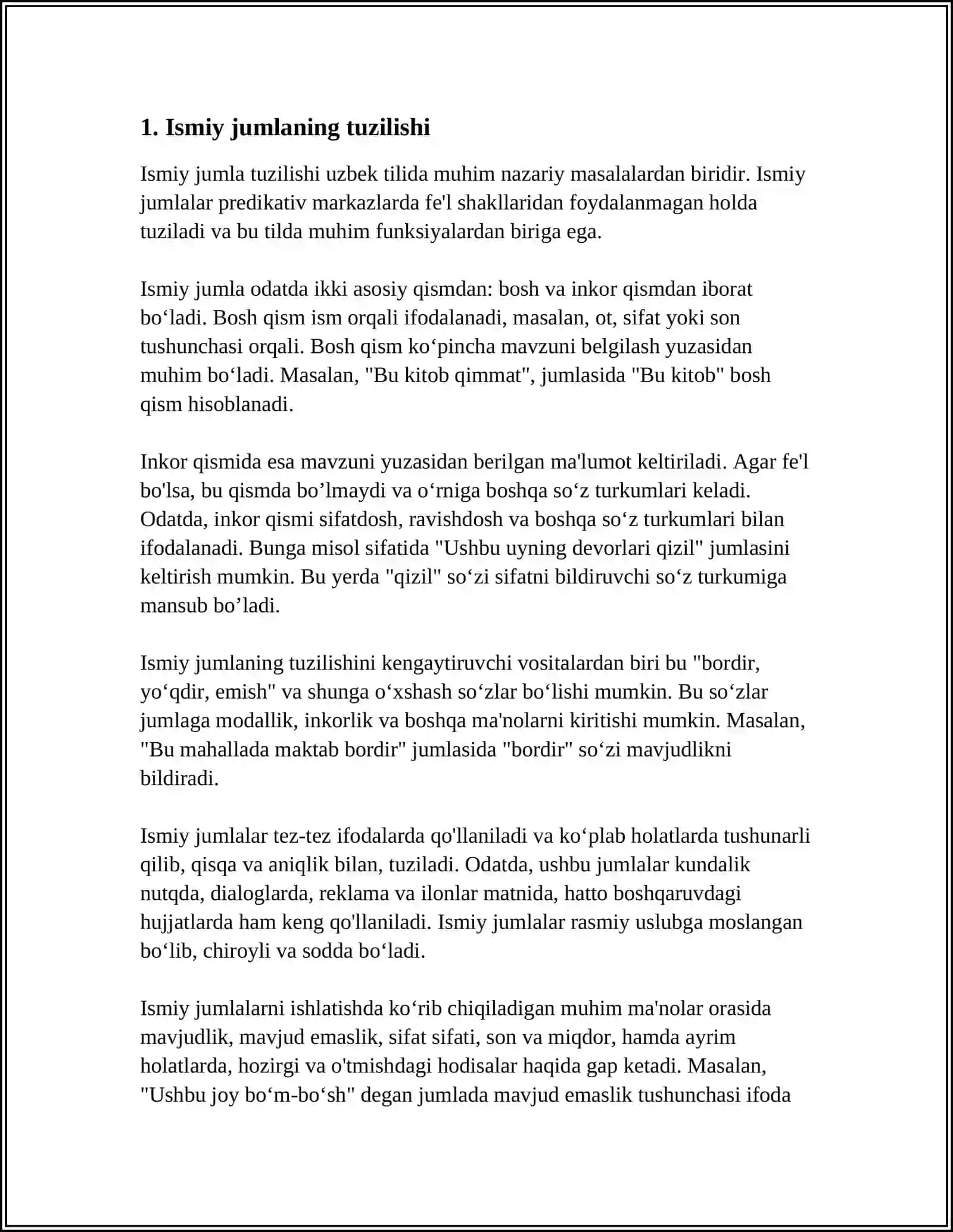 ARAB TILIDA ISMIY JUMLA 3