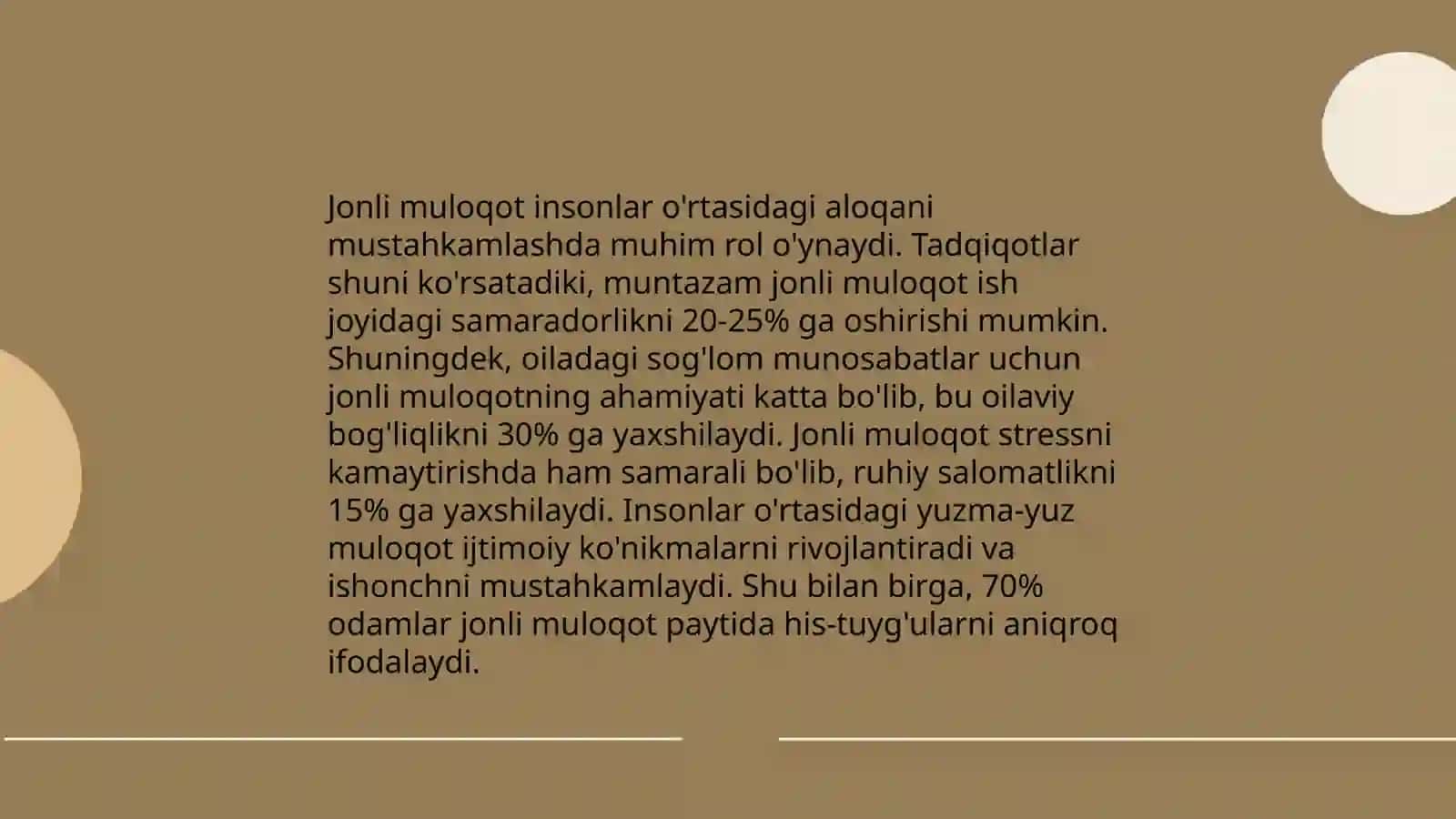 O'qtuvchi va o'quvchilarning jonli muloqotni tashkil etish 3