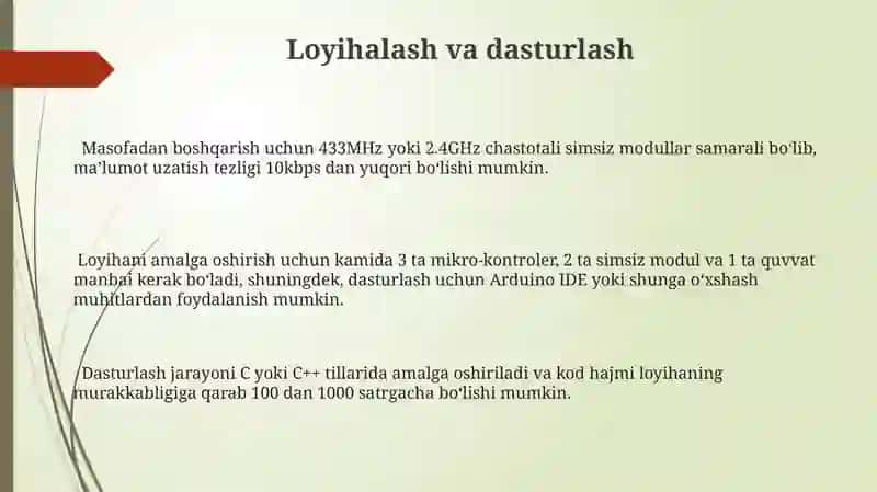Masofaviy boshqariluvchi mashina yasash 3