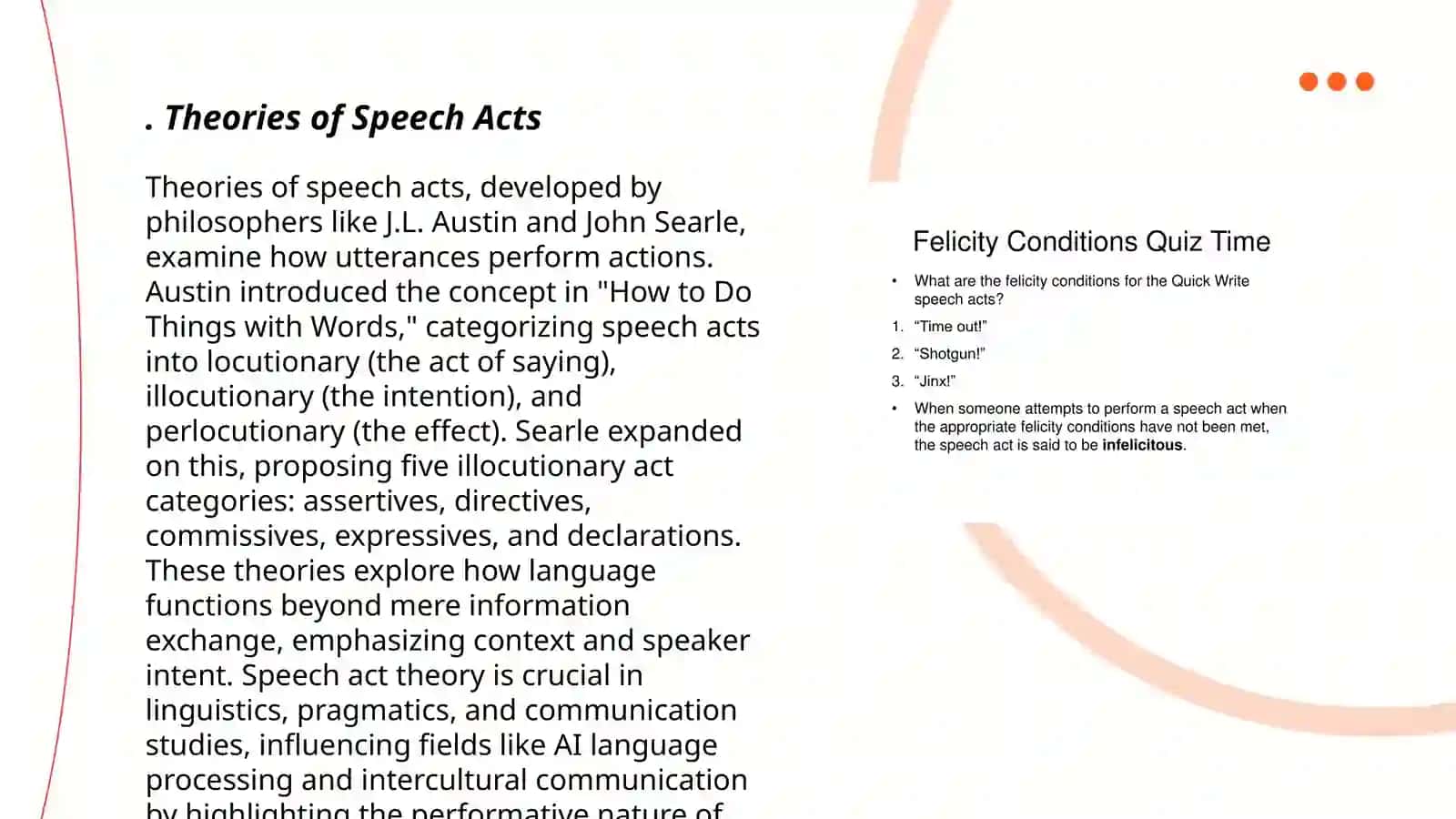 Pragmatics:Speech Acts 3