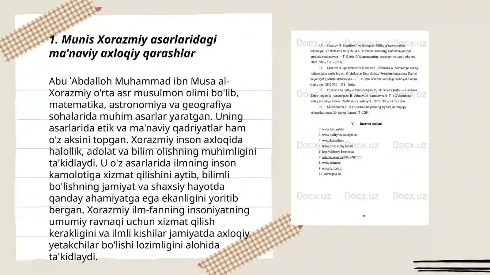 Munis Xorazmiy va Ogahiyning tarixiy asarlarida ma'naviy axloqiy qarashlar 3